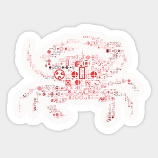 Deconstructed Crab (9) Sticker